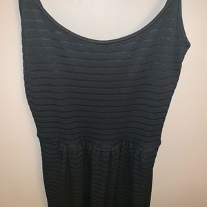 Black Ribbed Tank Dress